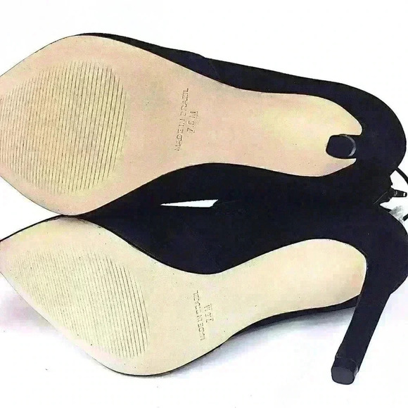 Steve Madden Piper Suede Nubuck Tassel Boots Lace Up Heels Black Size 7.5 - Picture 6 of 7